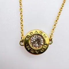 【COACH】ゴールド ロゴ ストーン付 ブレスレット