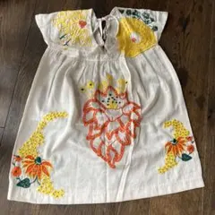 あちゃちゅむ　刺繍　ワンピースM 100くらいのサムネイル