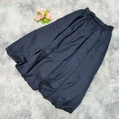 INÉD ネイビーバルーンスカート size9 体型カバー ウエストゴム