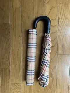 【新品　未使用】折りたたみ傘　チェック柄　ワンタッチ開き