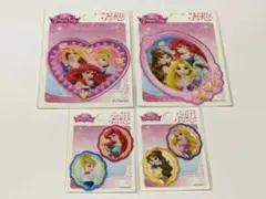 ディズニープリンセス　ワッペン　４枚　シール★アイロン両方使える