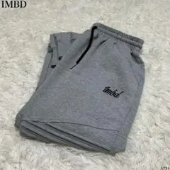 アイムボディ ストレートパンツ M コットン グレー 筋トレ ストレッチ 素敵