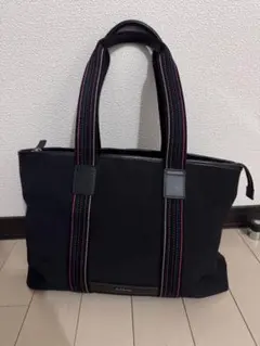 【極美品】ポールスミス トート ナイロン マルチストライプ ブラック 肩掛けのサムネイル