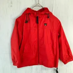 ミキハウス ダブルB ウインドブレーカー 赤 100 フード付