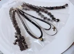 新品 ブラック チョーカー 5個セット ゴシックセクシー ネックレス ダークコア