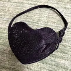ZARA ハート型 ブラックショルダーバッグ