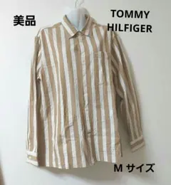 美品　トミーヒルフィガー　ストライプシャツ　Mサイズ