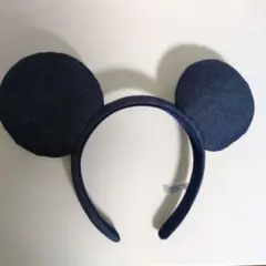 ミッキー　デニム　カチューシャ