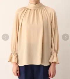 UNTITLED アンタイトル ブラウス カットソー ネックリボン 上品 M 