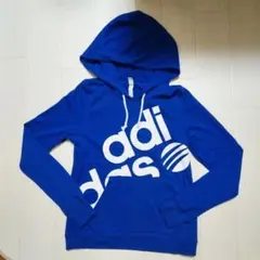 adidas NEO 青 フード付きパーカー