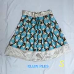 KLEIN PLUS フレアスカート リボン シャンパンゴールド 水色 レトロのサムネイル