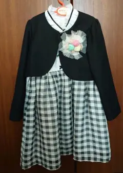 フォーマルドレス・ジャケット付き・チェック柄　-52