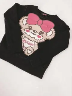 アースマジック♡マフィちゃん トレーナー 黒 130のサムネイル
