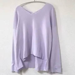 オペークドットクリップ　Ｖネックニット　L 春夏　綿　OPAQUE.CLIP