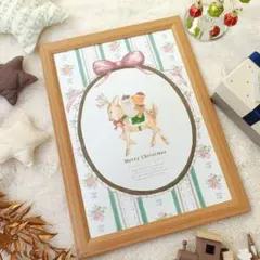 サンタくまさんのクリスマスポスター A4 ホワイト