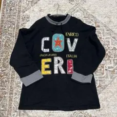 古着 ENRICO COVERI エンリココベリ スウェット トレーナー 黒