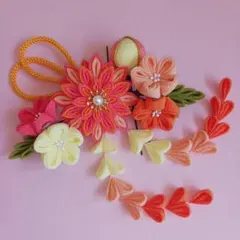 つまみ細工　髪飾り　成人式　振袖　袴　浴衣　七五三　卒業式