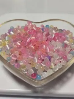 57g 3mm キャッツアイ 猫目 ガラスビーズ