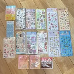 モンチッチ×ハローキティ シールステッカー フルーツシール他19点