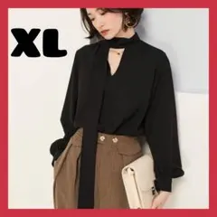 プチプラ♡リボン✨格安✨フェミニン✨上品✨フォーマル✨オフィス✨トップス✨XL♦