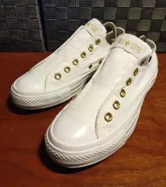 CONVERSE ALL STAR☆美品ホワイトスリッポンスニーカー24cm