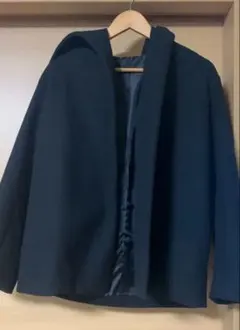 フード付きジャケット　コート　ブラック