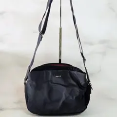 アニエス・ベー　ショルダーバッグ ネイビーｘブラック　OAS15-03