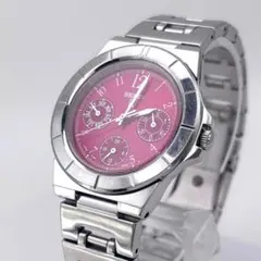 新品電池 稼働品 SEIKO lk ルキア カレンダー 赤文字盤 レディース