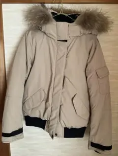 (美品)韓国　SPAO アウター　ダウン　ファー　ブルゾン　Y2K ベージュ　M