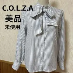 C.O.L.Z.A リボンタイ　ブラウス ストライプ　美品　M