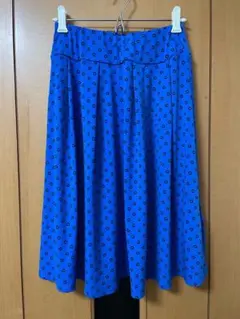 Talbots❤️ブルー フレアスカート ドット柄 Sサイズのサムネイル