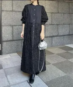 前ボタンワンピース