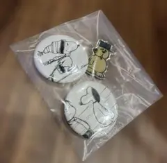 スヌーピー ミュージアム　スヌーピー　オラフ　缶バッジ　ピンバッジ