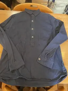 大き目　KAVU カブー ワークシャツ　ネイビー 長袖シャツ Lのサムネイル