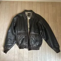90年代 USA製 AVIREX A-2 フライトジャケット レザー ブラウン
