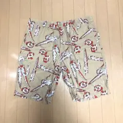 coen ボタニカル柄 ショートパンツ ハーフパンツ ベージュ ハイビスカス柄のサムネイル