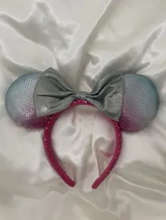 水色　ピンク　キラキラ　ミニーちゃん　カチューシャ
