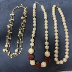 パールネックレスセット（3点）
