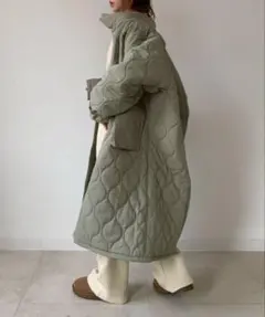 オリーブグリーン キルティングジャケット