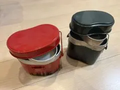 飯盒 2個セット レッド グリーン　アウトドア キャンプのサムネイル