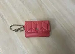 FOSSIL ピンク キルティング カードケース