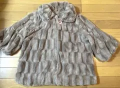 4480 ファージャケット　ベージュM～L