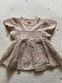 petit main プティマイン　フラワープリント チュニック 90サイズ