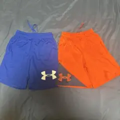 Under Armour バスケットボールパンツ 青 オレンジ140