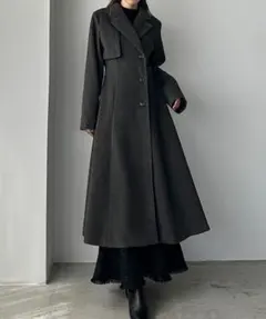 Louere ウエストシェイプフレアチェスターコート