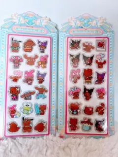 日焼けキティ　サンリオ　アクリルシール　2枚セット