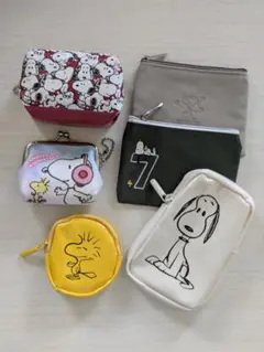 【未使用・USED】スヌーピー ミニポーチ 他6点セット まとめ売り