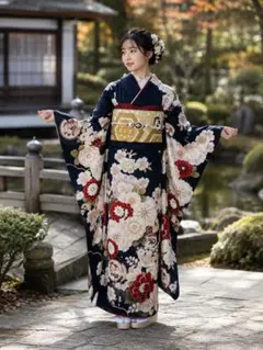 ★専用★振袖 栗山吉三郎　アイボリー 花鳥文 身丈161.5cm お洒落 正絹 ☆専用☆振袖 栗山吉三郎 アイボリー 花鳥文 身丈161.5cm お洒落 正絹