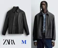 ★新品/ドイツ輸入品/ZARA/フェイクレザージャケット/Mサイズ★