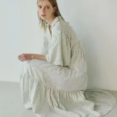 新品ollun stripe tiered one piece オルン　きりまる 新品】ollun(オルン)stripe tiered one piece - メルカリ